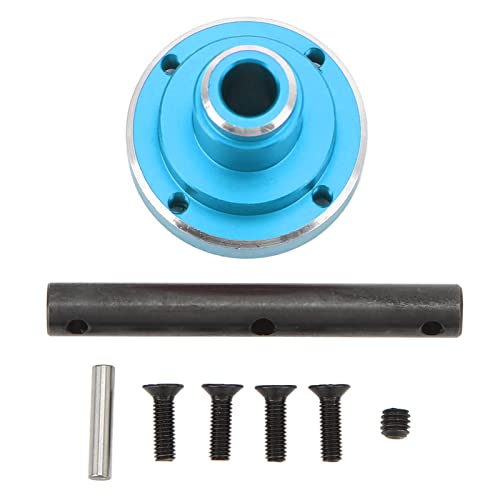 ChengyuWei Aluminium Differential Locker Spule Diff Case Halterungen für TraxxasMaxx X 1/10 RC Auto, RC Differential Locker Spule, RC Front Rear Differential Locker Spule (Blau) von ChengyuWei