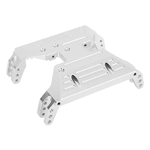 ChengyuWei Aluminium-Mittelgetriebe-Unterfahrschutzplatte, RC-Getriebe-Bodenplatte, Getriebebasis aus Aluminiumlegierung für Axial Capra 1.9 UTB AXI03004 RC-Automontagebasis (Silber) von ChengyuWei