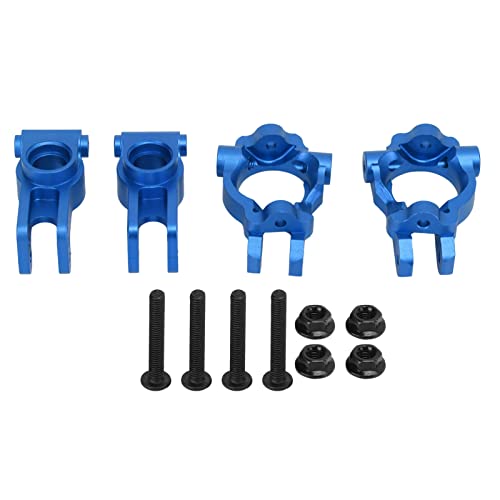 ChengyuWei Aluminium-Vorderachsschenkelbasis C-Nabe Hinterradnabenträger-Set, CNC-Aluminium-Vorderachsschenkel-Hinterradnabenträger-C-Naben-Set für Losi Lasernut U4 1/10 RC Car Red (Blau) von ChengyuWei