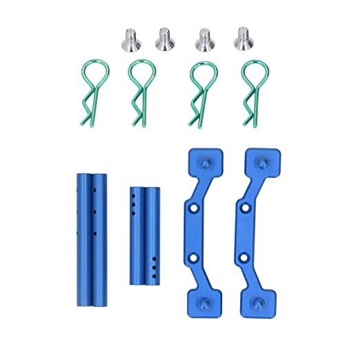 ChengyuWei Arrma Granit-Karosseriehalterungsset aus Aluminiumlegierung, Aluminium-Karosseriehalterungsset vorne hinten, Aluminium-Karosseriehalterungen vorne hinten, Upgrade-Teil (Blue) von ChengyuWei