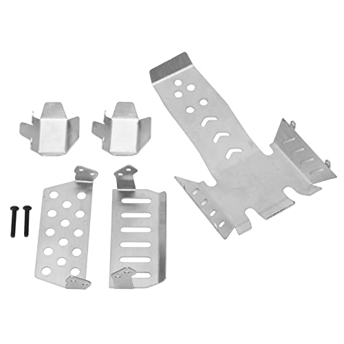 ChengyuWei Edelstahl-Fernbedienungs-Unterfahrschutz, Fernbedienungs-Chassis-Deckschutz, Edelstahl-RC-Chassis-Panzerungswellenschutz, Deck-RC-Unterfahrschutz, kompatibel mit RC von ChengyuWei