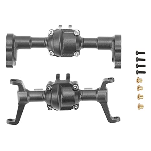 ChengyuWei FMS FCX24 RC-Auto-Vorder-Hinterachse, Aluminiumlegierung, komplette vordere hintere Portalachse, Aluminium-Vorder-Hinterachse, komplettes Achsset (Titan) von ChengyuWei