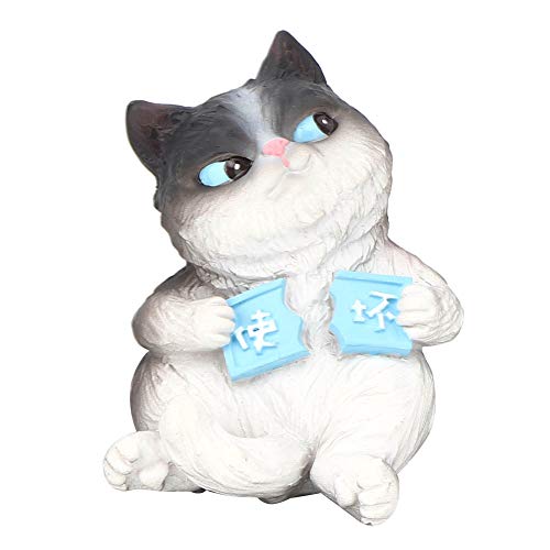 ChengyuWei Niedliche Miniatur-Katzenfigur, Tierkatzen-Charaktere, Spielzeug, Mini-Figurensammlung, Spielset, Mini-Simulation Katzen-Tier-Mikrofiguren-Spielzeug für Kuchen-Auto-Dekoration von ChengyuWei