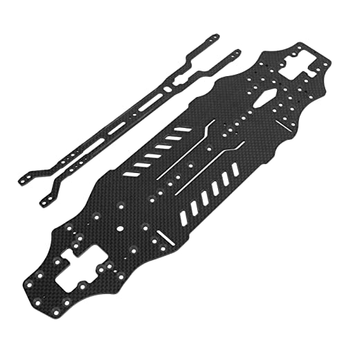 ChengyuWei RC Car Chassis, RC Chassis Plate für Xpress für XQ2S 1:10 RC RV, RC Drift Racing Chassis, RC Car Bottom Chassis Plate, Carbon Fiber RC Car Bottom Chassis Plate (Schwarz) von ChengyuWei