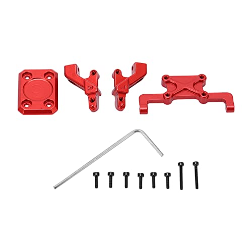 ChengyuWei RC-Heckkarosseriehalterung, Aluminiumlegierung-Heckkarosseriehalterung für AXIAL SCX24 AXI00002 1/24 RC-Car-Upgrade-Teile RC-Aluminium-Heckkarosserie-Montagesatz (Rot) von ChengyuWei