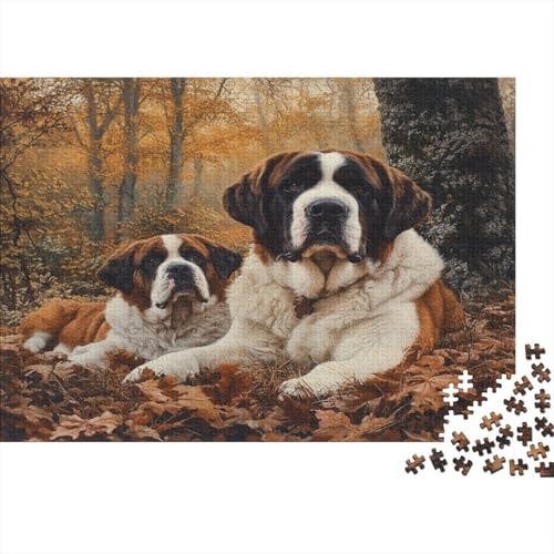 1000 Stück Holzstück Herausforderung Spielzeug|Bernhardiner Familienspaß Unmögliches Puzzle Familienspaß Für Erwachsene Kinder 1000pcs (75x50cm) von ChengzeTCo