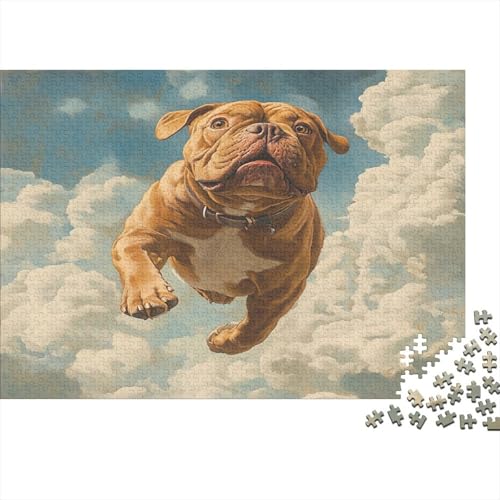 1000 Stück Holzstück Herausforderung Spielzeug|Bulldog Enthusiasten Unmögliches Puzzle Kunstwerk Für Erwachsene Kinder 1000pcs (75x50cm) von ChengzeTCo