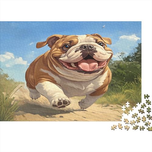 1000 Stück Holzstück Herausforderung Spielzeug|Bulldog Familienspaß Unmögliches Puzzle Familienspaß Puzzle Für Erwachsene 1000pcs (75x50cm) von ChengzeTCo