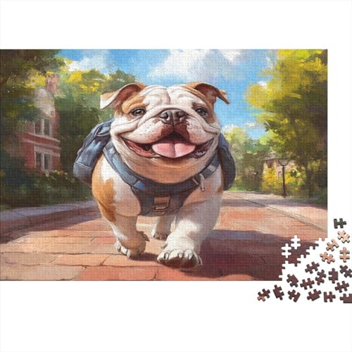 1000 Stück Holzstück Herausforderung Spielzeug|Bulldog Familienspaß Unmögliches Puzzle Heimdekoration Erwachsene Fesselnd 1000pcs (75x50cm) von ChengzeTCo