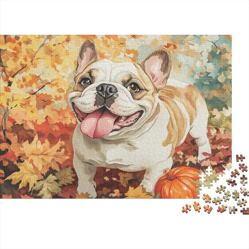 1000 Stück Holzstück Herausforderung Spielzeug|Bulldog Familienspaß Unmögliches Puzzle Heimdekoration Für Erwachsene Kinder 1000pcs (75x50cm) von ChengzeTCo