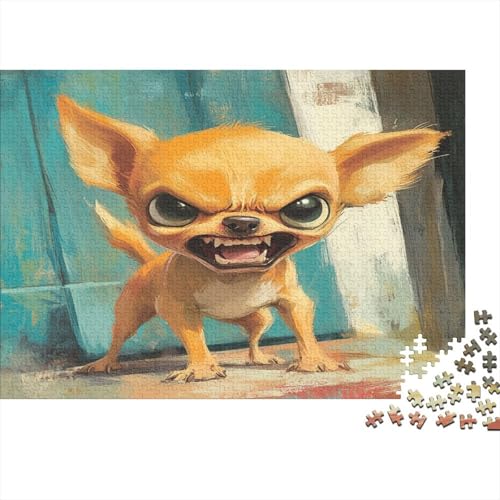 1000 Stück Holzstück Herausforderung Spielzeug|Chihuahua Enthusiasten Unmögliches Puzzle Familienspaß Erwachsene Fesselnd 1000pcs (75x50cm) von ChengzeTCo