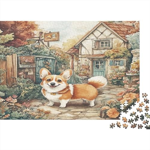 1000 Stück Holzstück Herausforderung Spielzeug|Corgi Familienspaß Unmögliches Puzzle Kunstwerk Für Erwachsene Kinder 1000pcs (75x50cm) von ChengzeTCo