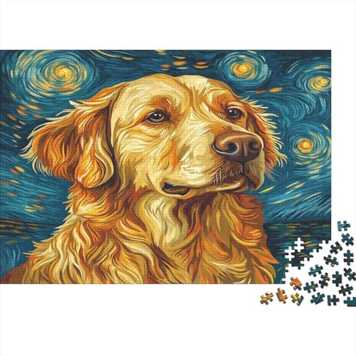 1000 Stück Holzstück Herausforderung Spielzeug|Der Labrador Retriever Familienspaß Unmögliches Puzzle Familienspaß Für Erwachsene Kinder 1000pcs (75x50cm) von ChengzeTCo