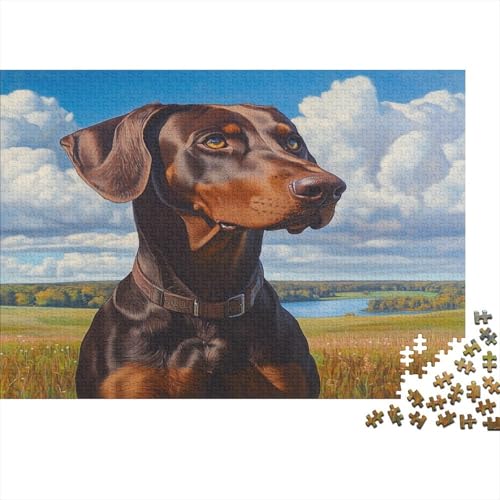 1000 Stück Holzstück Herausforderung Spielzeug|Dobermann Enthusiasten Unmögliches Puzzle Heimdekoration Für Erwachsene Kinder 1000pcs (75x50cm) von ChengzeTCo