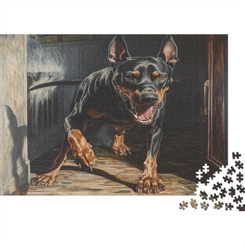 1000 Stück Holzstück Herausforderung Spielzeug|Dobermann Enthusiasten Unmögliches Puzzle Kunstwerk Erwachsene Fesselnd 1000pcs (75x50cm) von ChengzeTCo