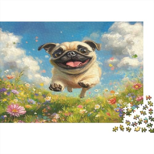 1000 Stück Holzstück Herausforderung Spielzeug|Mops Enthusiasten Unmögliches Puzzle Kunstwerk Puzzle Für Erwachsene 1000pcs (75x50cm) von ChengzeTCo