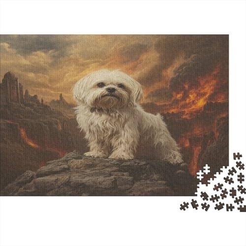 1000 Stück Holzstück Herausforderung Spielzeug|Pekinese Enthusiasten Unmögliches Puzzle Heimdekoration Für Erwachsene Kinder 1000pcs (75x50cm) von ChengzeTCo