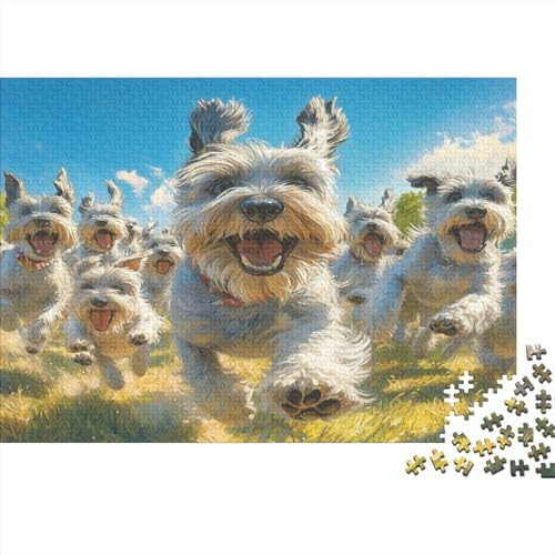 1000 Stück Holzstück Herausforderung Spielzeug|Schnauzer Enthusiasten Unmögliches Puzzle Familienspaß Für Erwachsene Kinder 1000pcs (75x50cm) von ChengzeTCo