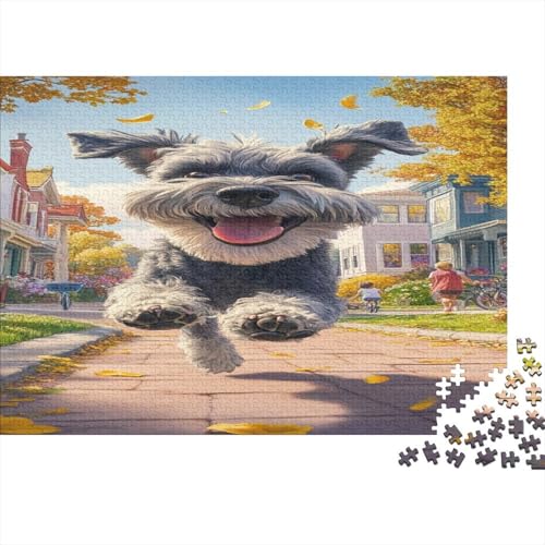 1000 Stück Holzstück Herausforderung Spielzeug|Schnauzer Familienspaß Unmögliches Puzzle Heimdekoration Erwachsene Fesselnd 1000pcs (75x50cm) von ChengzeTCo