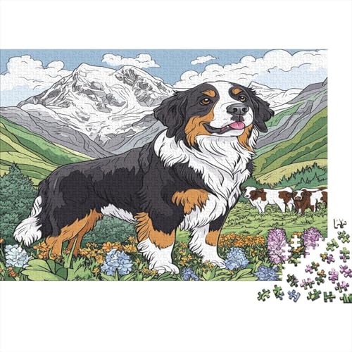 BAdlerhunde Puzzle 1000 Teile,für Erwachsene, Impossible Puzzle,farbenfrohes Legespiel,Geschicklichkeitsspiel Für Die Ganze Familie,Erwachsenenpuzzle Puzzel 1000pcs (75x50cm) von ChengzeTCo