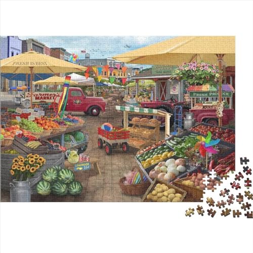 Basare Hölzerne Puzzles 1000 Teile Jigsaw Puzzle Fröhliche Atmosphäre Herausforderndes Spiel Für Die Ganze Familie Heimdekoration Ostern Geschenke 1000pcs (75x50cm) von ChengzeTCo