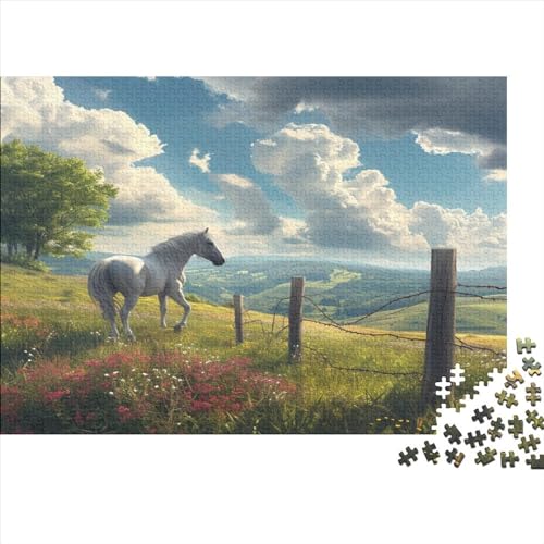 Bauernhof Critters Hölzerne Puzzles 500 Teile Toys Puzzles Lebende Tiere Herausforderndes Spiel Für Die Ganze Familie Retro Ostern Geschenke 500pcs (52x38cm) von ChengzeTCo