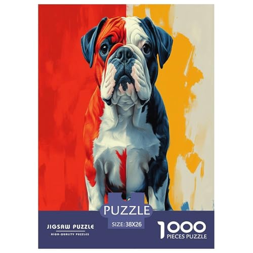 Bulldog Puzzle 1000 Teile Schwer Puzzle Spielzeug Pädagogisches Spiel Impossible Herausforderungsspielzeug Für Erwachsene Kinder 38x26cm/1000pcs Bulldog Puzzle 1000 Teile Schwer Puzzle Spielzeug Pädagogisches Spiel Impossible Herausforderungsspielzeug Für Erwachsene Kinder 38x26cm/1000pcs von ChengzeTCo