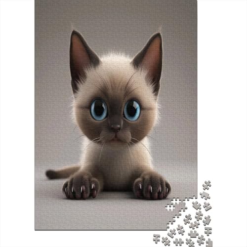 Cute Kätzchen Puzzle 1000 Teile,Puzzle Für Erwachsene, Impossible Puzzle,Puzzle 1000 Puzzle Home DekoRatteion Puzzle,Erwachsenenpuzzle Puzzel 1000pcs (75x50cm) von ChengzeTCo