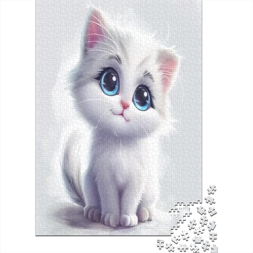 Cute Kat Puzzle 1000 Teile Erwachsene, Puzzlespiel Jigsaw Puzzles Erwachsenen Puzzlespiel Puzzel 1000pcs (75x50cm) von ChengzeTCo