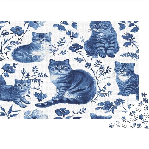 Cute Kat Puzzlespiel 1000 Teile, Puzzle Erwachsene 1000 Teile, Impossible Puzzle GesKükenlichkeitsspiel Für Die Ganze Familie, Puzzle Erwachsene 1000 Teile Puzzel 1000pcs (75x50cm) von ChengzeTCo