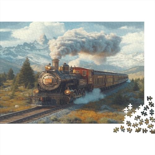 Dampfzug Puzzlespiel 1000 Teile Puzzle Für Erwachsene Und Kinder Ab 14 Jahren, Puzzle-Motiv Erwachsenen Puzzlespiel Puzzel 1000pcs (75x50cm) von ChengzeTCo