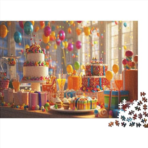 Delicious Desserts Puzzle Farbenfrohes 500 Teile Impossible Puzzle Herausforderndes Puzzle Rahmen Puzzle Puzzle-Geschenk Für Erwachsene Teenager 500pcs (52x38cm) von ChengzeTCo