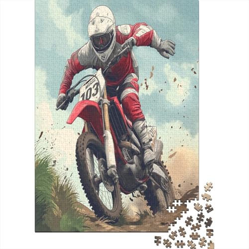 Dirt Bike Puzzle 1000 Teile Puzzle Für Erwachsene Und Kinder Ab 14 Jahren Puzzel 1000pcs (75x50cm) von ChengzeTCo