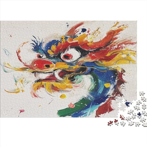 Drache Puzzle 1000 Teile Erwachsener Kniffel Spaß Für Die Ganze Familie - Abwechslungsreiche 1000 Puzzleteilige Motive Puzzlespiel Erwachsene, Puzzel 1000pcs (75x50cm) von ChengzeTCo