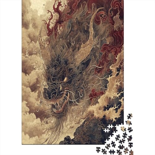 Drache Puzzle 1000 Teile - Puzzle Für Erwachsene, Puzzle, Puzzlespiel Erwachsenen Puzzlespiel Puzzel 1000pcs (75x50cm) von ChengzeTCo