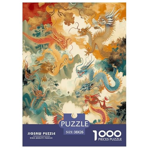 Drachen Puzzle 1000 Teile Schwer Puzzle Spielzeug Lernspiel Impossible Herausforderung Spielzeug Für Erwachsene Und Kinder Ab 12 Jahren 38x26cm/1000pcs Drachen Puzzle 1000 Teile Schwer Puzzle Spielzeug Lernspiel Impossible Herausforderung Spielzeug Für Erwachsene Und Kinder Ab 12 Jahren 38x26cm/1000pcs von ChengzeTCo