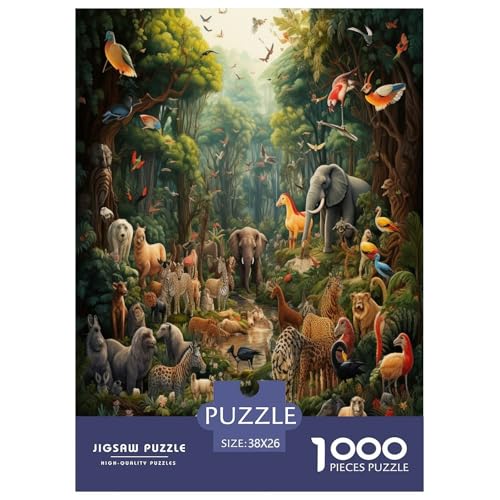 Dschungeltiere Puzzle 1000-teilige Schwer Puzzle Spielzeug Pädagogisches Spiel Impossible Herausforderungsspielzeug Für Erwachsene Und Kinder in Bewährter 38x26cm/1000pcs Dschungeltiere Puzzle 1000-teilige Schwer Puzzle Spielzeug Pädagogisches Spiel Impossible Herausforderungsspielzeug Für Erwachsene Und Kinder in Bewährter 38x26cm/1000pcs von ChengzeTCo