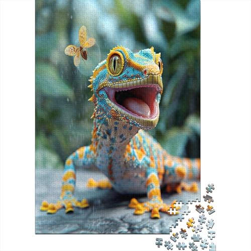 Echse Puzzle 1000 Teile Puzzles Für Erwachsene Lernspiel Herausforderungsspielzeug 1000-teilige Puzzlespiel Für Erwachsene Kinder Puzzel 1000pcs (75x50cm) von ChengzeTCo