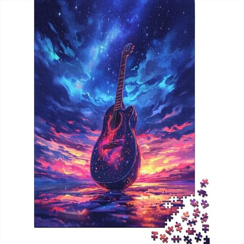 Gitarre Puzzle 1000 Teile, Erwachsene, Klassische Puzzle, Impossible Puzzle,GesKükenlichkeitsspiel Für Die Ganze Familie Erwachsenenpuzzle Ab 14 Jahren Puzzel 1000pcs (75x50cm) von ChengzeTCo