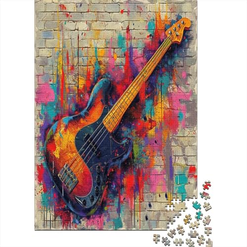 Gitarre Puzzle 1000 Teile Puzzle Für Erwachsene Und Kinder Ab 14 Jahren Puzzel 1000pcs (75x50cm) von ChengzeTCo