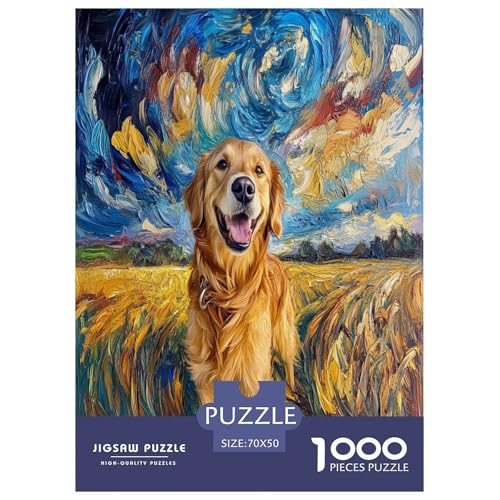 Goldener Retriever Puzzles 1000 Teile Schwer Puzzle Spielzeug Lernspiel Impossible Herausforderung Spielzeug Für Erwachsene Und Kinder Ab 12 Jahren 70x50cm/1000pcs Goldener Retriever Puzzles 1000 Teile Schwer Puzzle Spielzeug Lernspiel Impossible Herausforderung Spielzeug Für Erwachsene Und Kinder Ab 12 Jahren 70x50cm/1000pcs von ChengzeTCo