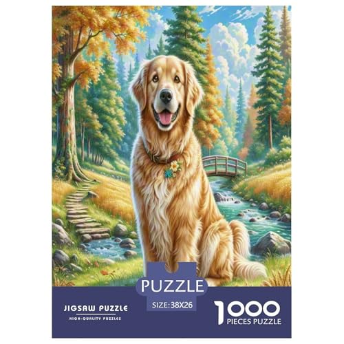 Goldener Retriever Puzzles 1000 Teile Schwer Puzzle Spielzeug Pädagogisches Spiel Impossible Herausforderungsspielzeug Für Erwachsene Und Kinder Ab 12 Jahren 38x26cm/1000pcs Goldener Retriever Puzzles 1000 Teile Schwer Puzzle Spielzeug Pädagogisches Spiel Impossible Herausforderungsspielzeug Für Erwachsene Und Kinder Ab 12 Jahren 38x26cm/1000pcs von ChengzeTCo