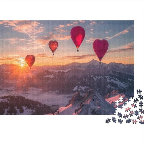 Heißluftballon Puzzle Farbenfrohes 300 Teile Impossible Puzzle Herausforderndes Puzzle Lustiges Kunstpuzzle Puzzle-Geschenk fantastisch Für Die Ganze Familie von ChengzeTCo