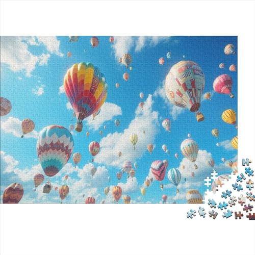 Heißluftballon Puzzle Farbenfrohes 300 Teile Impossible Puzzle Herausforderndes Puzzle Rahmen Puzzle Lernspiel Geschenk fantastisch Erwachsene-Puzzle von ChengzeTCo