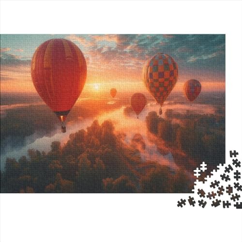 Heißluftballon Puzzle Farbenfrohes 300 Teile Impossible Puzzle Herausforderndes Puzzle Rahmen Puzzle Lernspiel Geschenk fantastisch Für Die Ganze Familie von ChengzeTCo