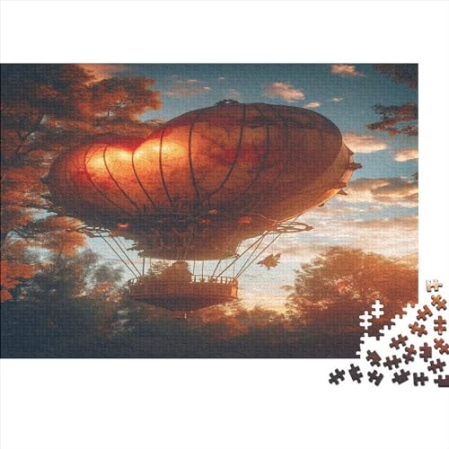 Heißluftballon Puzzle Farbenfrohes 300 Teile Impossible Puzzle Herausforderung Puzzle Rahmen Puzzle Lernspiel Geschenk fantastisch Für Die Ganze Familie von ChengzeTCo