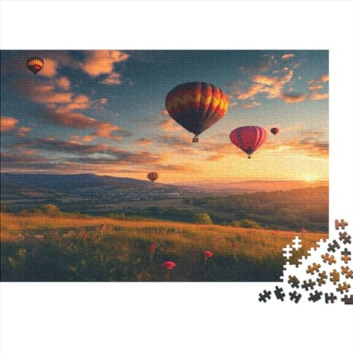 Heißluftballon Puzzle Farbenfrohes 500 Teile Impossible Puzzle Herausforderndes Puzzle Rahmen Puzzle Puzzle-Geschenk fantastisch Für Erwachsene Teenager von ChengzeTCo