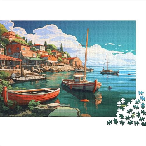 Holiday Bay Puzzle Farbenfrohes 500 Teile Impossible Puzzle Herausforderung Puzzle Lustiges Kunstpuzzle Lernspiel Geschenk Für Die Ganze Familie von ChengzeTCo