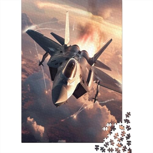 Kämpfer Luftfahrzeuge 1000 Stück Puzzles Für Erwachsene Teenager Stress Abbauen Familien-Puzzlespiel 1000-teiliges Puzzle Kinder Lernspiel Spielzeug Geschenk Puzzel 1000pcs (75x50cm) von ChengzeTCo