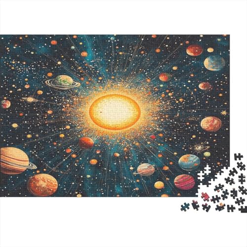 Kosmische Planeten 1000 Teile, Impossible Puzzle,Geschicklichkeitsspiel Für Die Ganze Familie, Erwachsenenpuzzle Ab 14 Jahren Puzzel 1000pcs (75x50cm) von ChengzeTCo